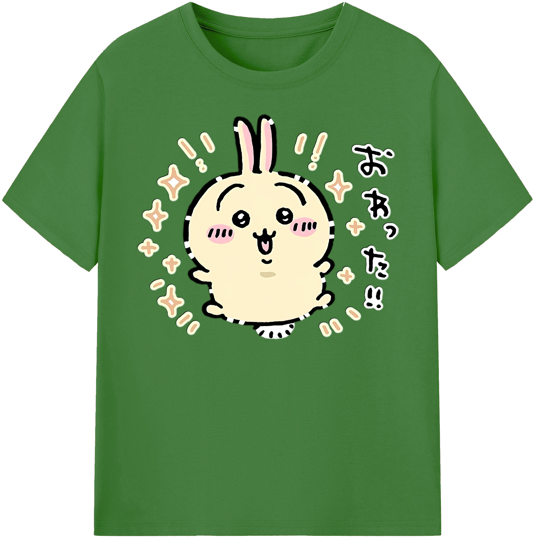 （画像用） ちいかわ うさぎ Chii-kawa usagi レディースカジュアルプリントTシャツ（綿100％）